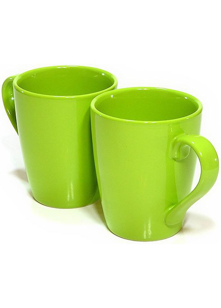Набір 2 керамічні кружки Sunshine 300мл, зелені Fissman (330134735)