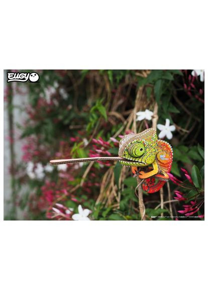 Пазл (XEG-075) Eugy 3D Зоопарк Хамелеон (366153604)