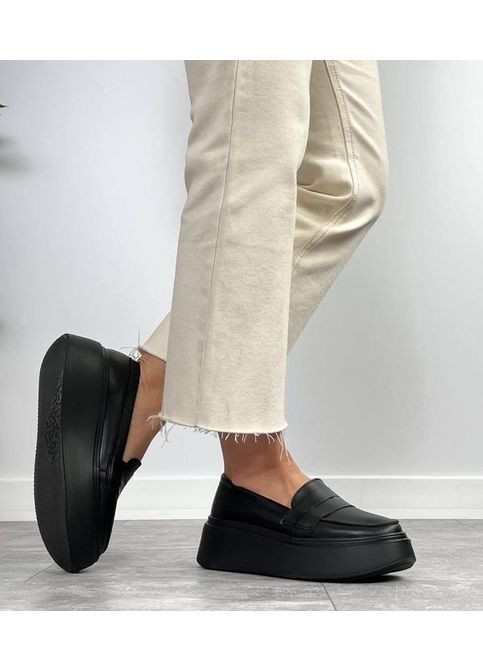 Башили Жіночі туфлі на танкетці натуральна шкіра чорні чорний з штучна шкіра, — літо (360964837)