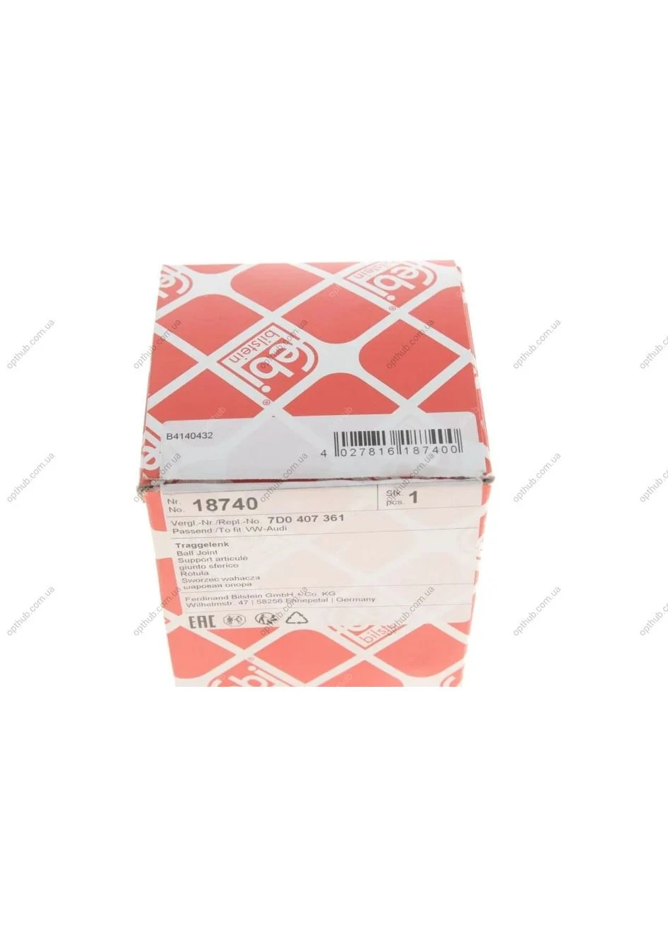 Опора шаровая VW T4 передн. вот, нижн. (пр-во Febi) 18740 Febi Bilstein (366180611)