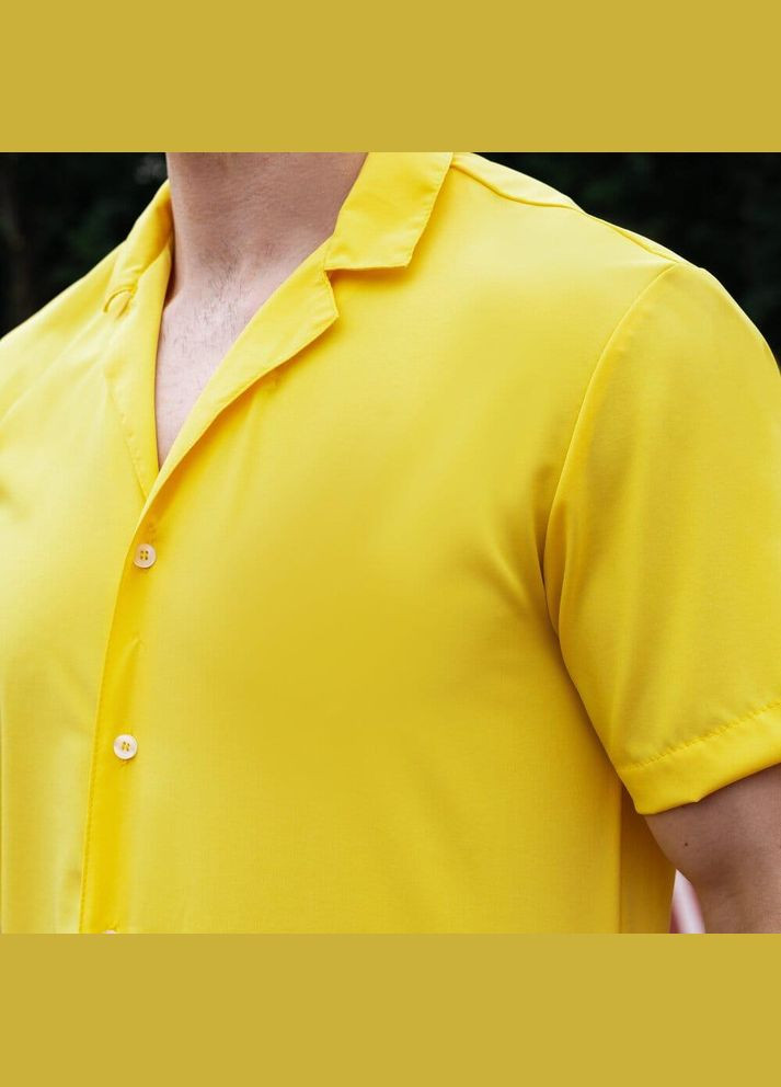 Желтая классическая, повседневный, кэжуал рубашка Vakko