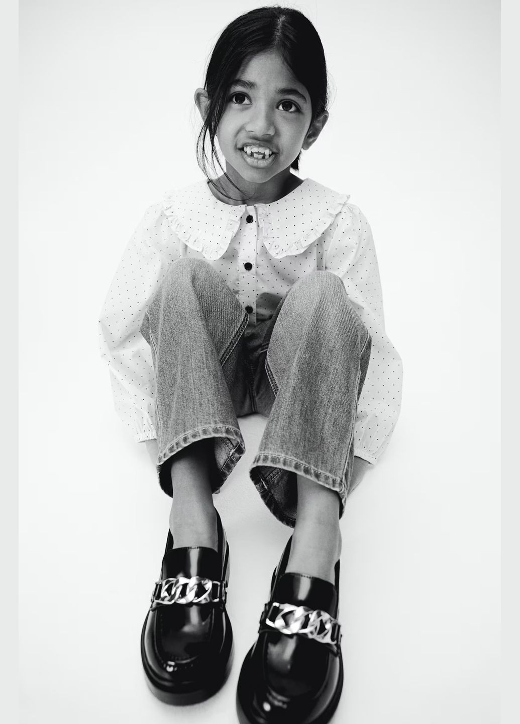 Голубые штаны джинсы для девочки 9746 128 см голубой 73246 H&M