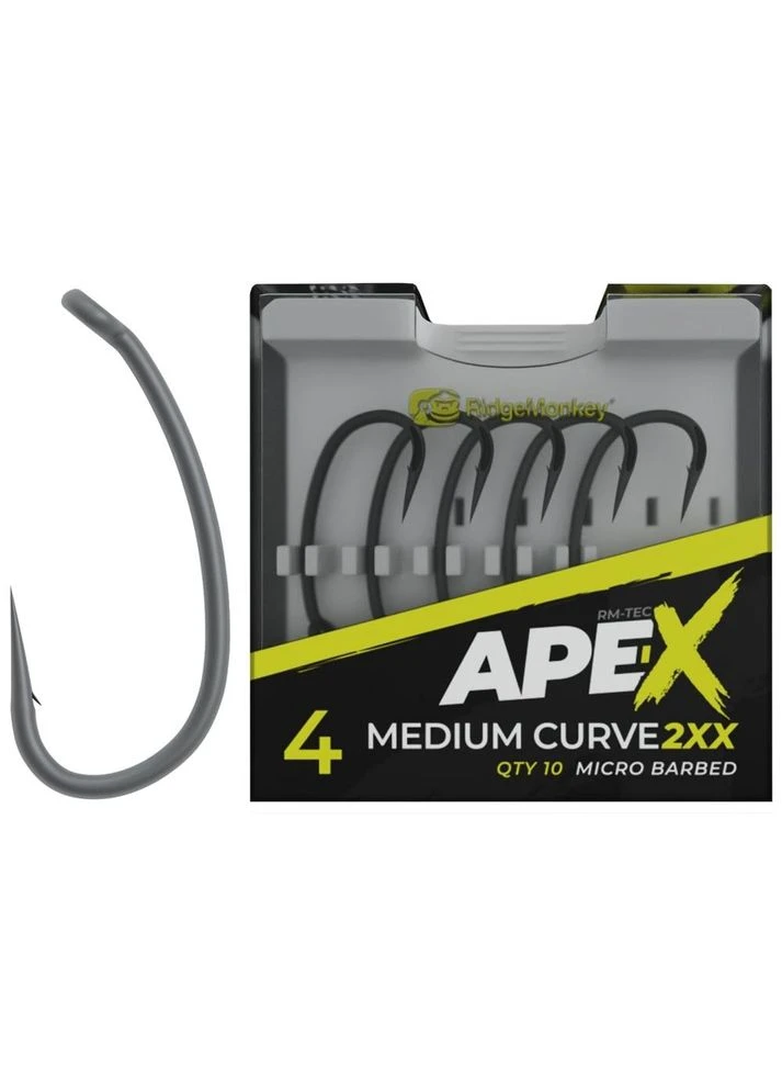 Гачок короповий Ape-X Medium Curve з борідкою #4 (10 шт/уп) RidgeMonkey (395690118)