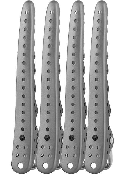 Затискачі для волосся CS79S, перфоровані, алюмінієві, сірі 4шт (1328041-27062946) Cosmo shop (368617036)