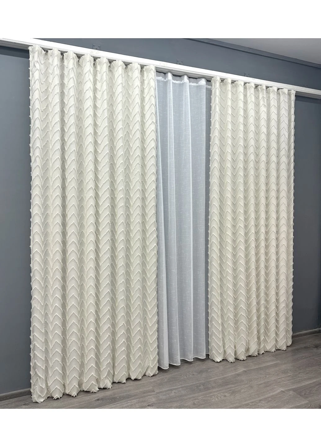 Комплект штор Лен Букле № 1815ш 140х270 см 2 шт (39-112) VR-Textil (392864667)