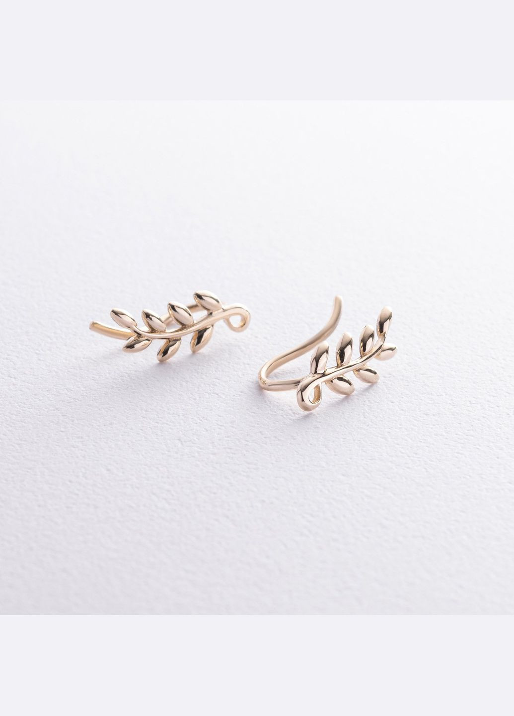 Сережки - клаймбери Гілочки у жовтому золоті с08556 Oniks (266411407)