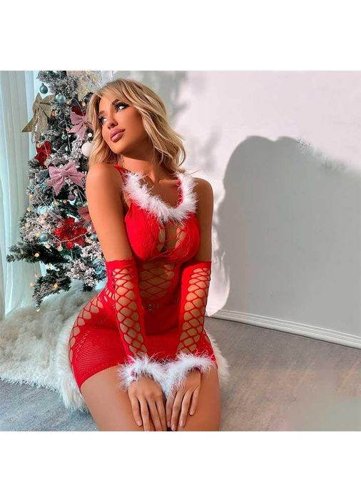 Красное откровенный новогоднее ажурное -платье с нарукавниками - s/m/l - красный – ролевые костюмы футляр L&L с новогодним принтом