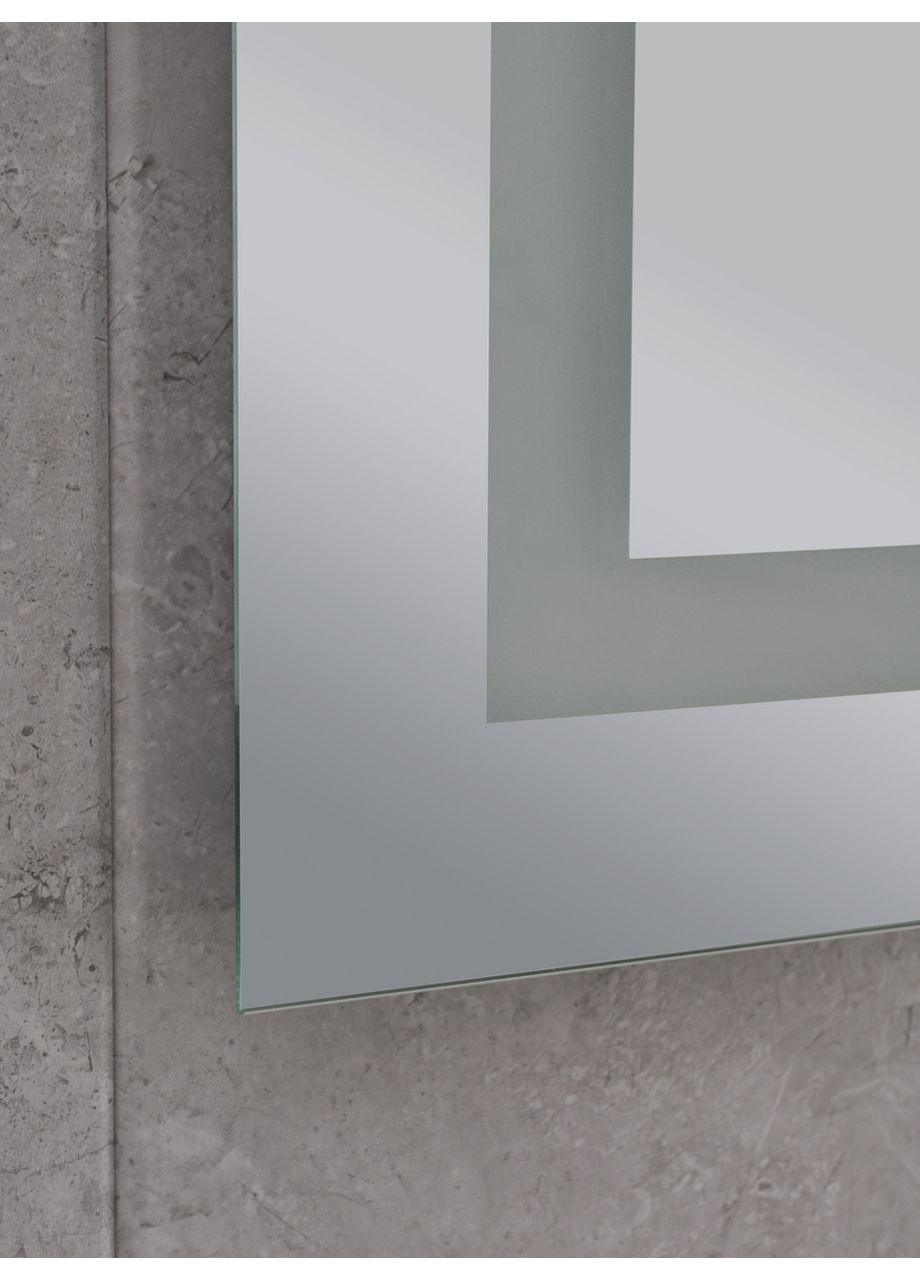 Зеркало HARD MR06-50x80-CASE с LED Touch, Anti-fog, димером, рег. яркости, часами (MI6657) Mixxus (322006311)