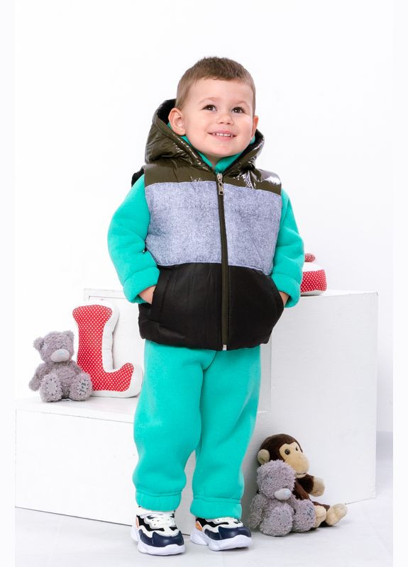 Зеленый демисезонный жилетка для мальчика (p-12153) Носи своє