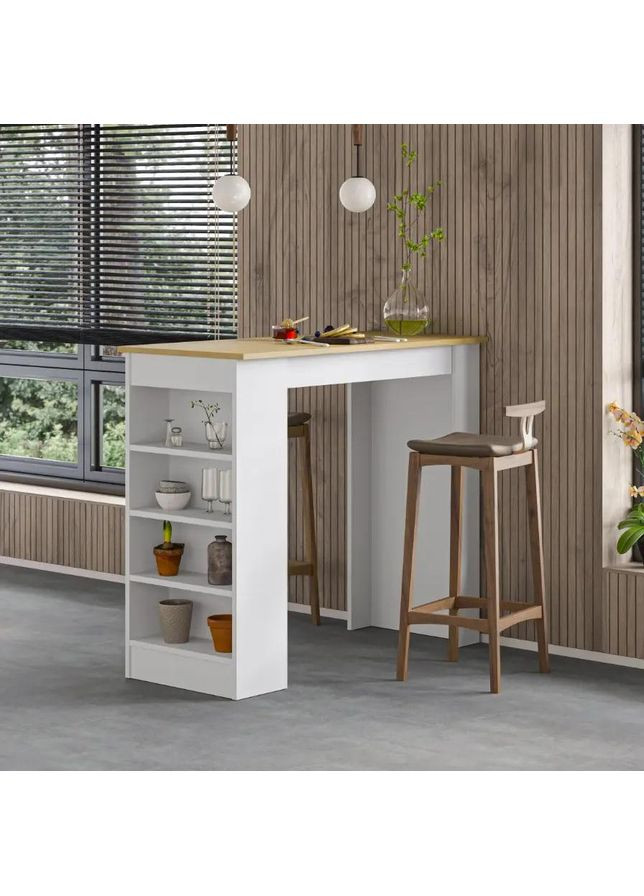 Барный стол на кухню, барный стол с полками, стол на кухню КУ-20 No Brand (371909403)
