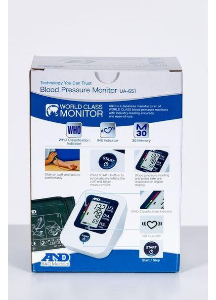 Тонометр UA-651 с адаптером автоматический на плечо гарантия 10 лет and (349810639)