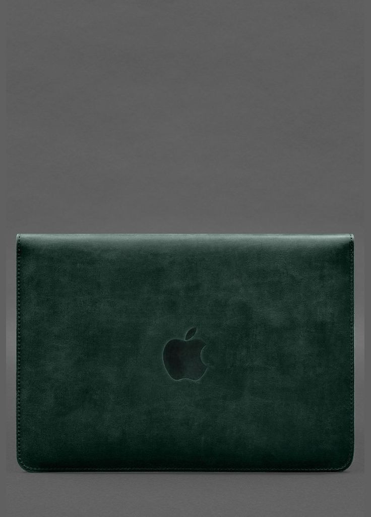 Чохол-конверт із клапаном шкіра+фетр для MacBook 15" Зелений Crazy Horse (A-028244) BlankNote (329742940)