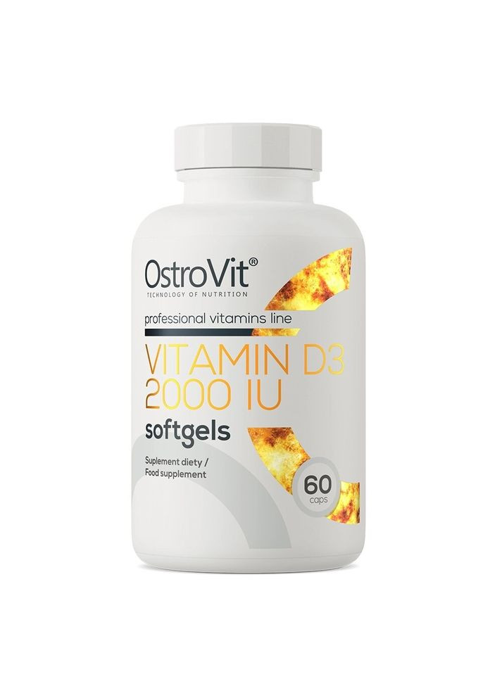 Витамины и минералы Vitamin D 2000 IU, 60 капсул Ostrovit (323149675)