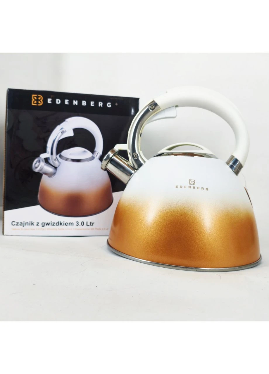 Чайник EB-8865 со свистком 3л White SB-63 Edenberg (381789394)