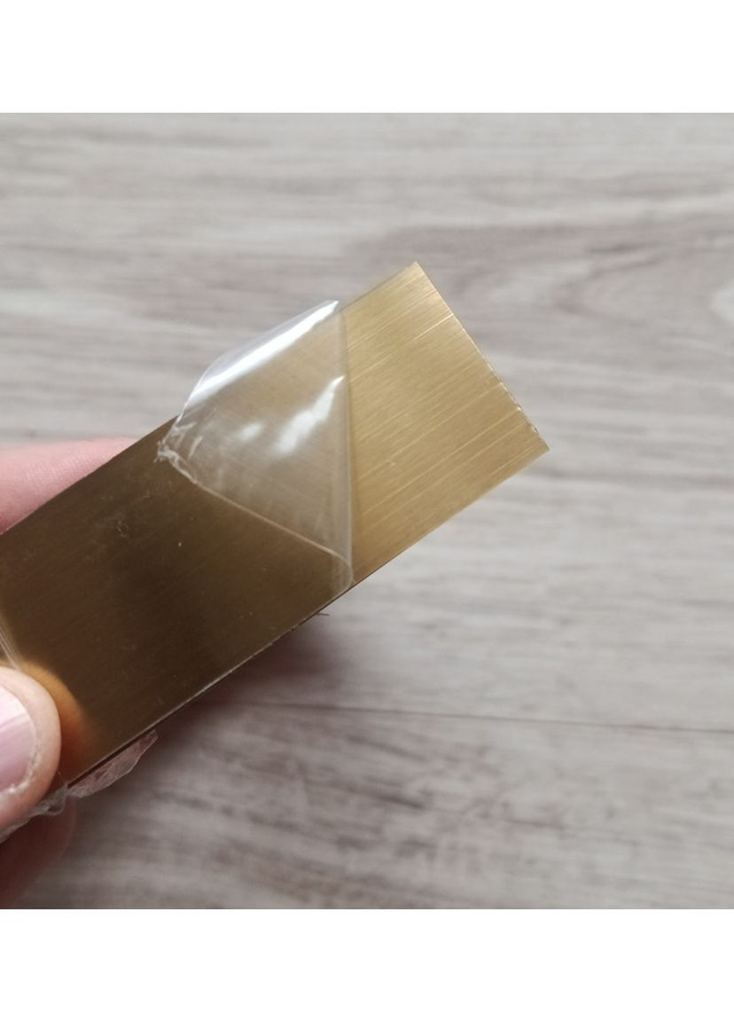 Металлическая матовая наклейка полоса Золотая 5 м х 3 см No Brand (365287982)