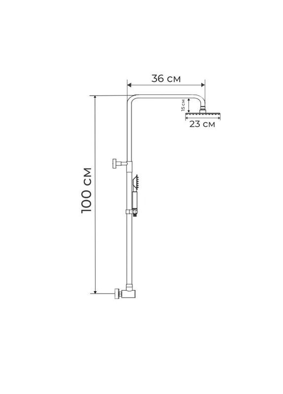 Душова колона (без змішувача) DK-002 (ZX3094) Zerix (322004907)