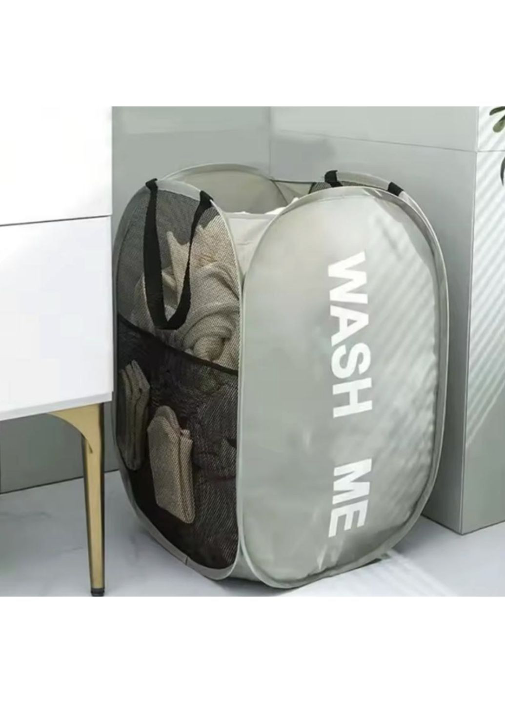 Кошик чохол мішок для білизни прання одягу органайзер для ванни універсальний 2 шт NPK (362207087)