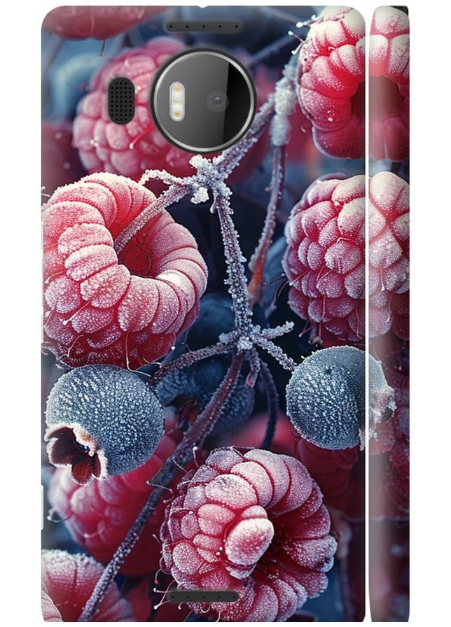 3D пластиковый глянцевый чехол 'Морозные ягоды' для Endorphone microsoft lumia 950 xl dual sim (285117827)