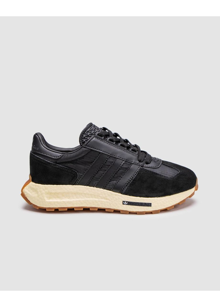 Чорні Осінні кросівки чоловічі adidas black gum No Brand Retropy E5
