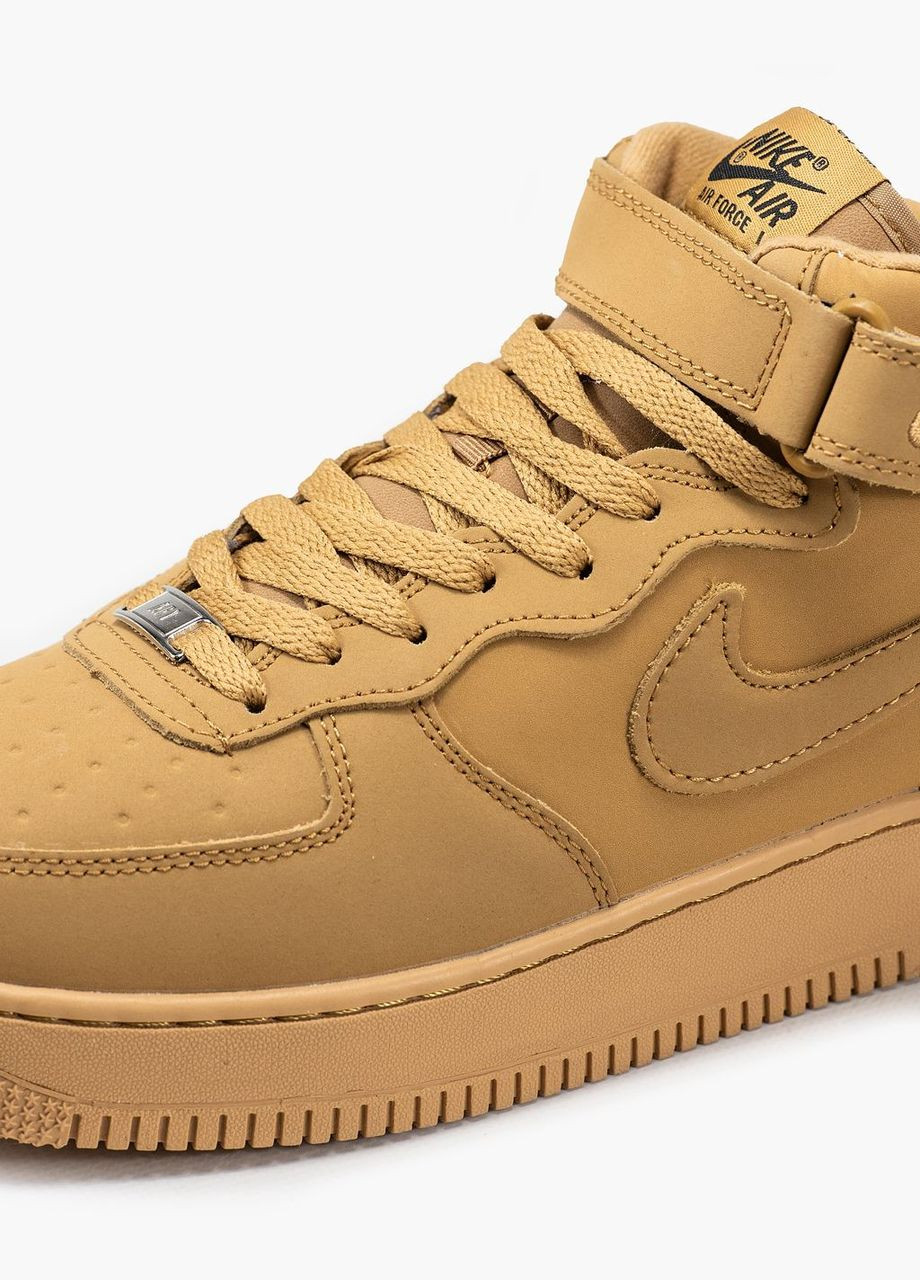 Коричневые зимние кроссовки зимние мужские nike air force 1 winter brown fur | найк аир форс 1 коричневые с мехом No Brand