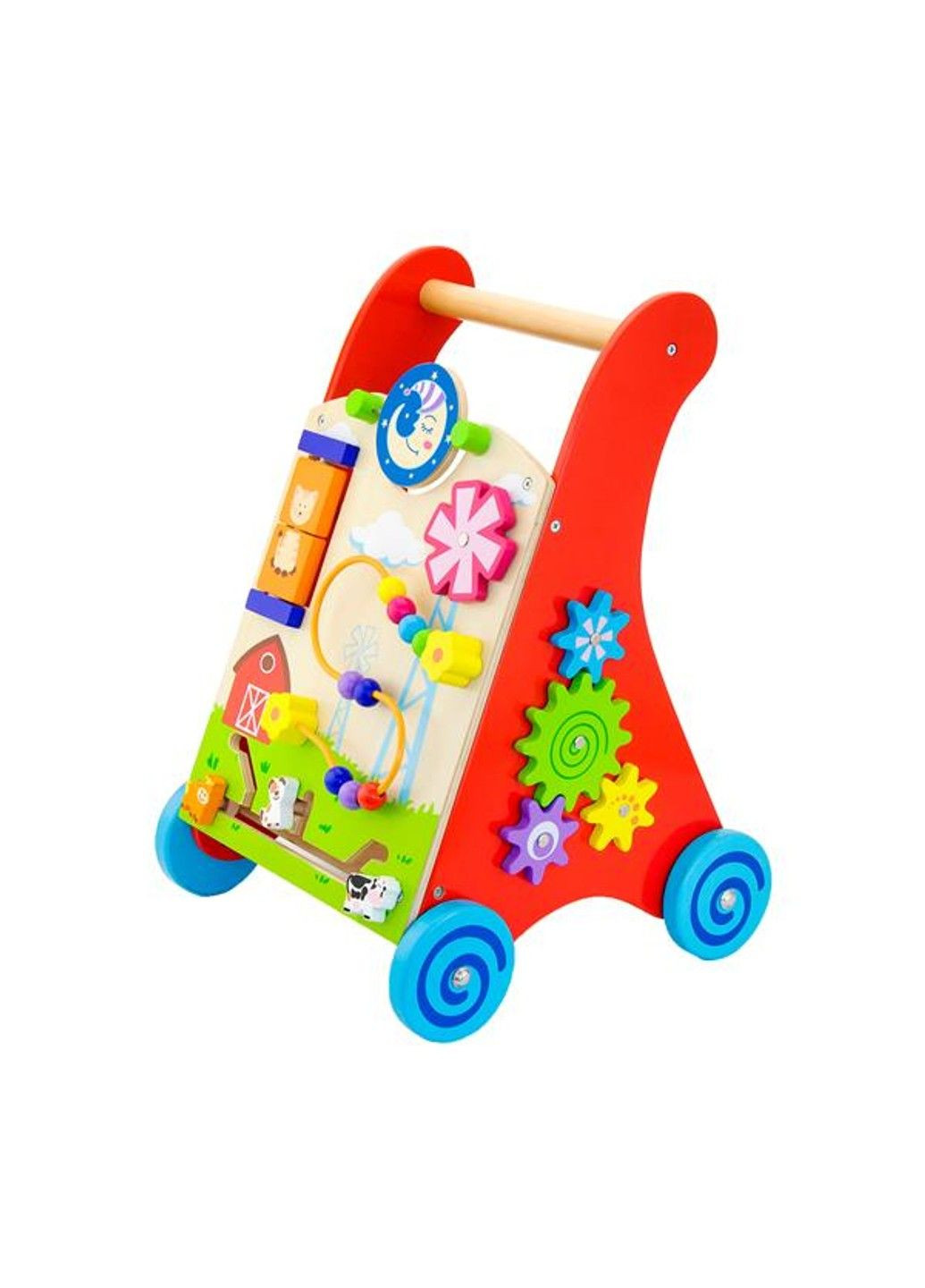 Ходунки-каталка з бізібордом (50950) Viga Toys (331173607)