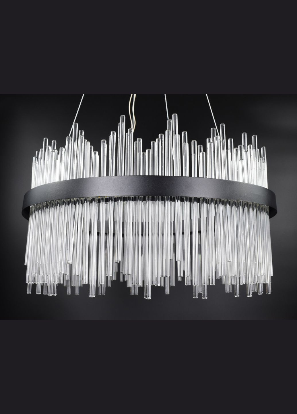 Люстра світлодіодна підвісна LED світильник для квартири на стелю лед 26920 Чорний 50-180х60х60 см. Sunnysky (364760571)