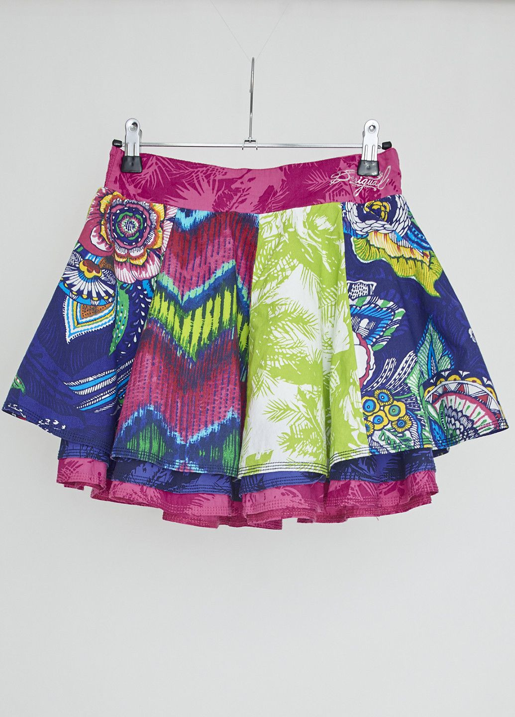 Розовая повседневный с абстрактным узором юбка Desigual