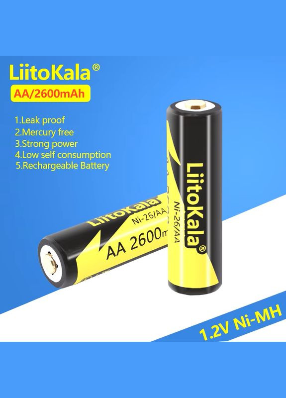 Акумулятор AA Ni-26/AA 1.2V 2600mAh (1317) LiitoKala (333831973)