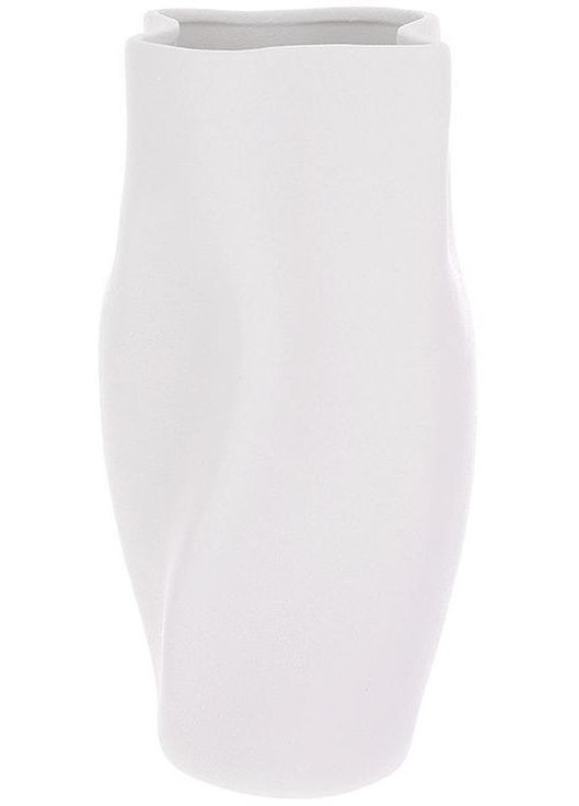 Ваза керамическая "Gloria" Ø15х30см, белая матовая Bona (339777020)