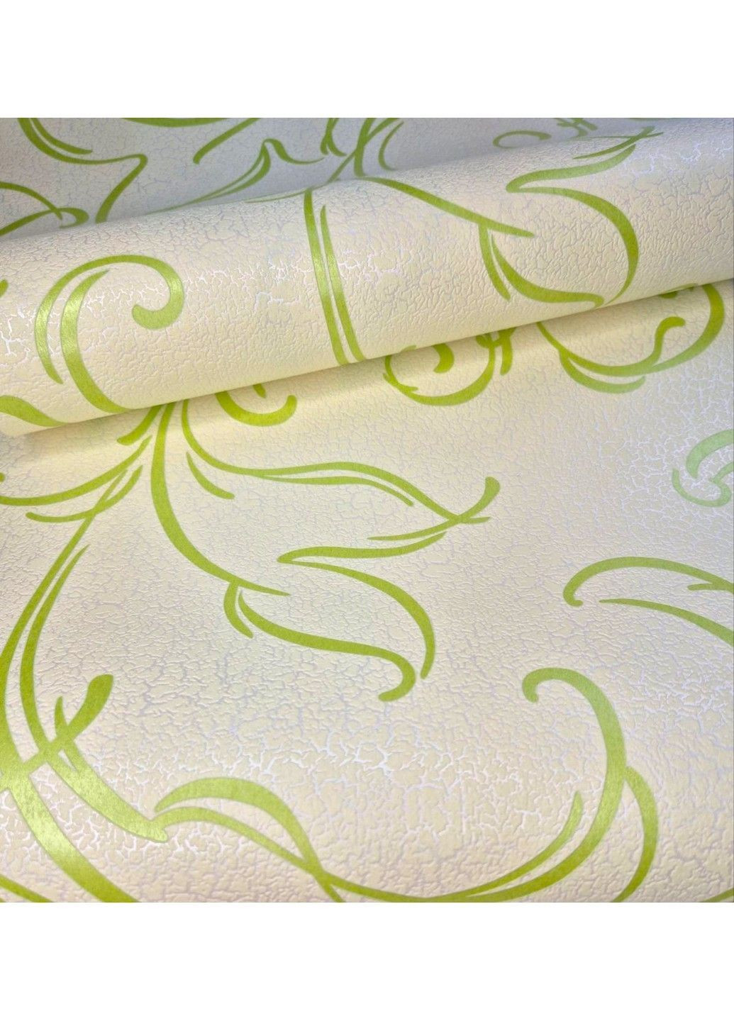 Обои виниловые 10 × 0.53м 53445,с салатовым растительным орнаментом на светлом фоне для спальни,кухни,прихожей MARBURG (368895758)