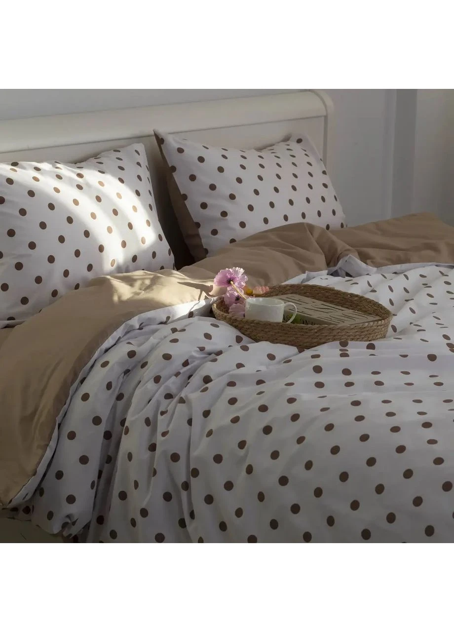 Постільна білизна ТЕП Happy Sleep Chocolate Dots полуторна наволочки 50х70 см Білий з коричневим (53370150215) ТЕП (396525838)