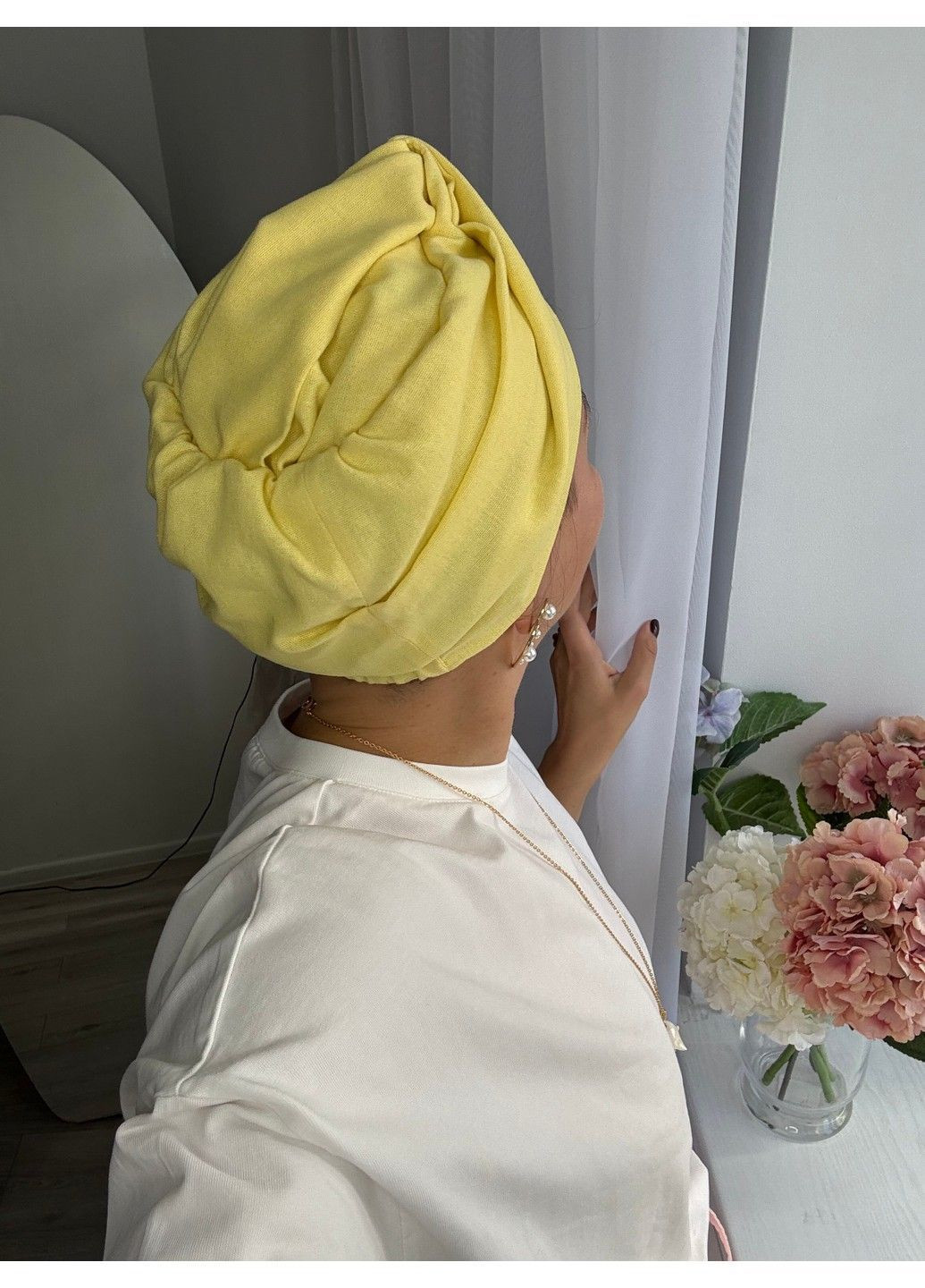 Тюрбан льняной однотонный BANDANA QUEEN (366239286)