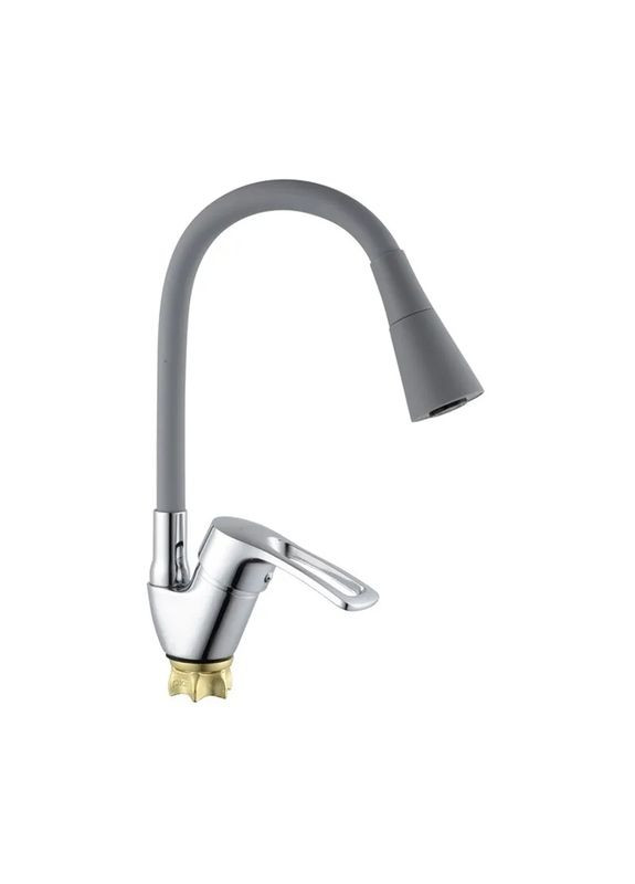 Смеситель для кухни с силиконовым изливом YUB 011-181 (Nut) Refl.Grey (MI6422) Champion (321193237)