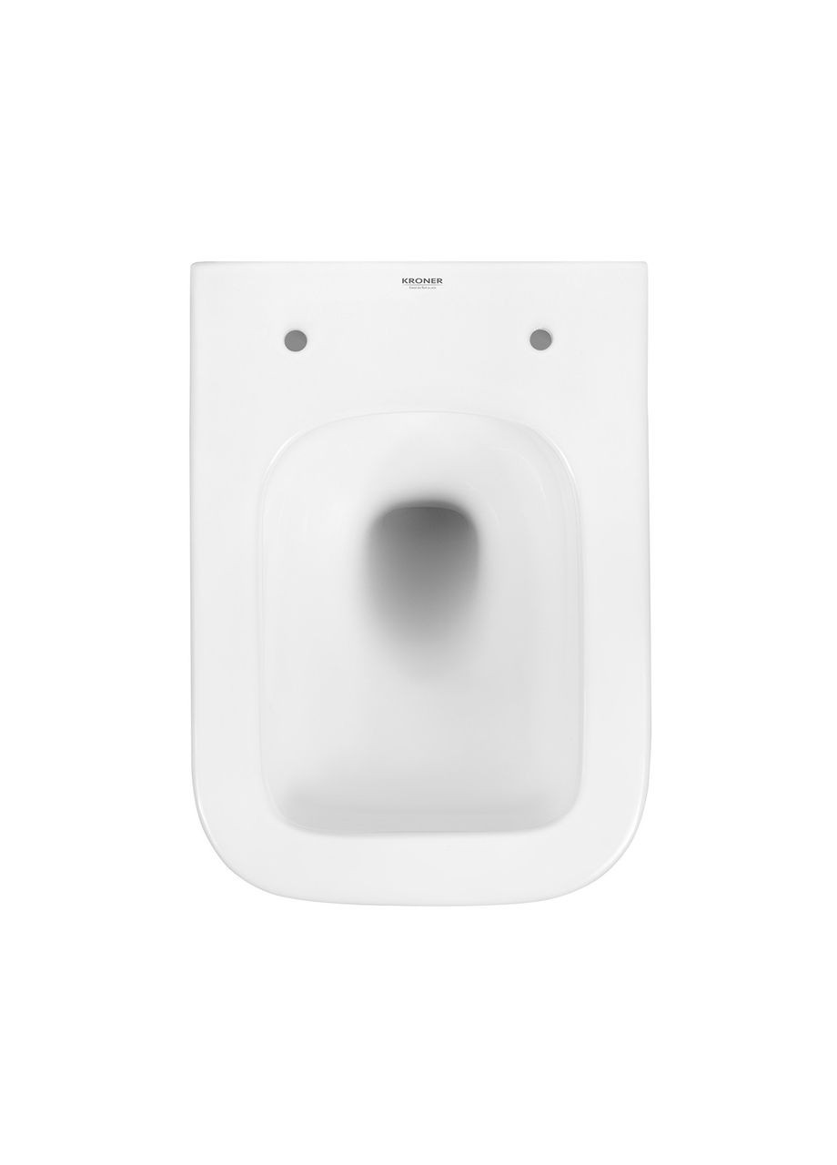 Унитаз подвесной Eifel WHI483429 TORNADO безободковый с сиденьем (KE483429WHIT) Kroner (332960709)