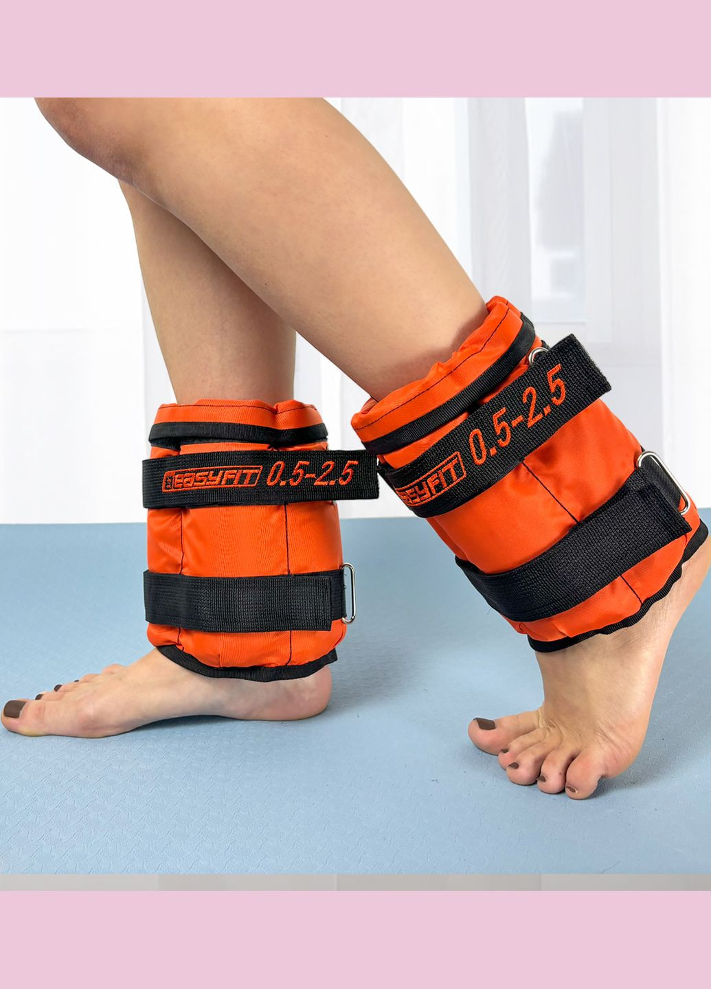 Обтяжувачі для ніг та рук набірні чорно-помаранчеві 0,5-2,5 кг (пара) EasyFit (365549615)