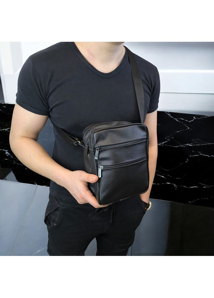 Стильная мужская кожаная сумка через плечо – премиальное качество и емкость, большая мужская сумка No Brand (365812998)