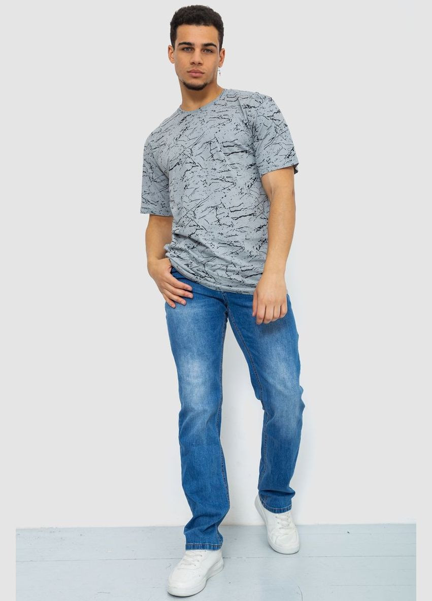 Сіра футболка чоловіча з принтом Ager 219R020