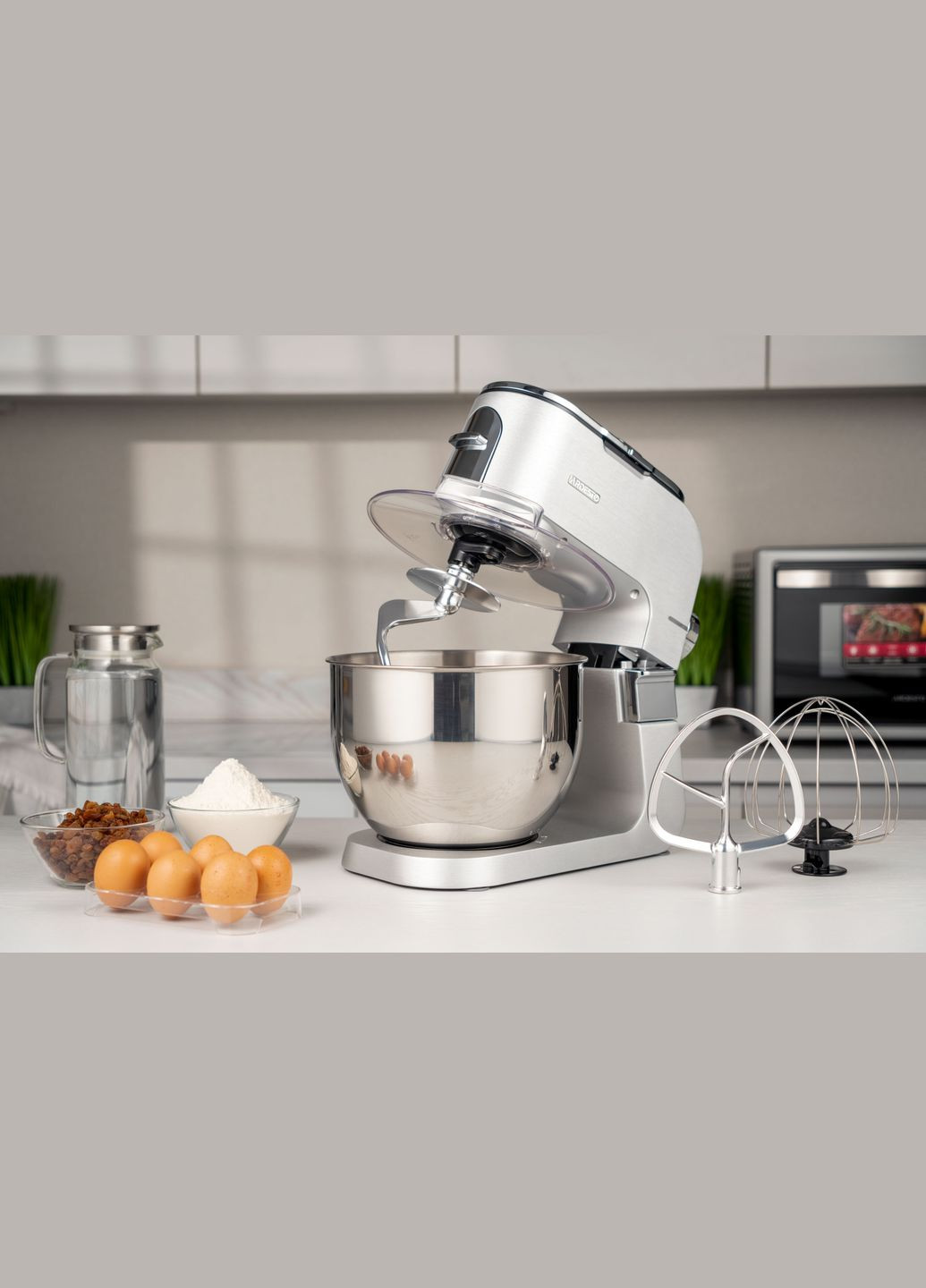 Кухонна машина 1500Вт, чаша-метал, корпус-метал, насадок-10, сріблясто-сірий Ardesto (342113970)