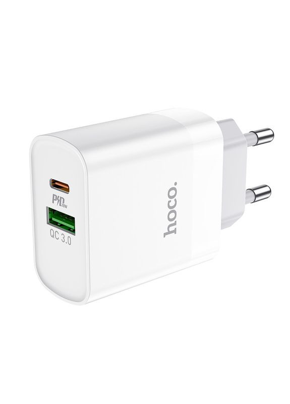 Блок адаптер сетевой Rapido C80A 2 выхода USB + Type-C 20W белый Hoco (279553664)