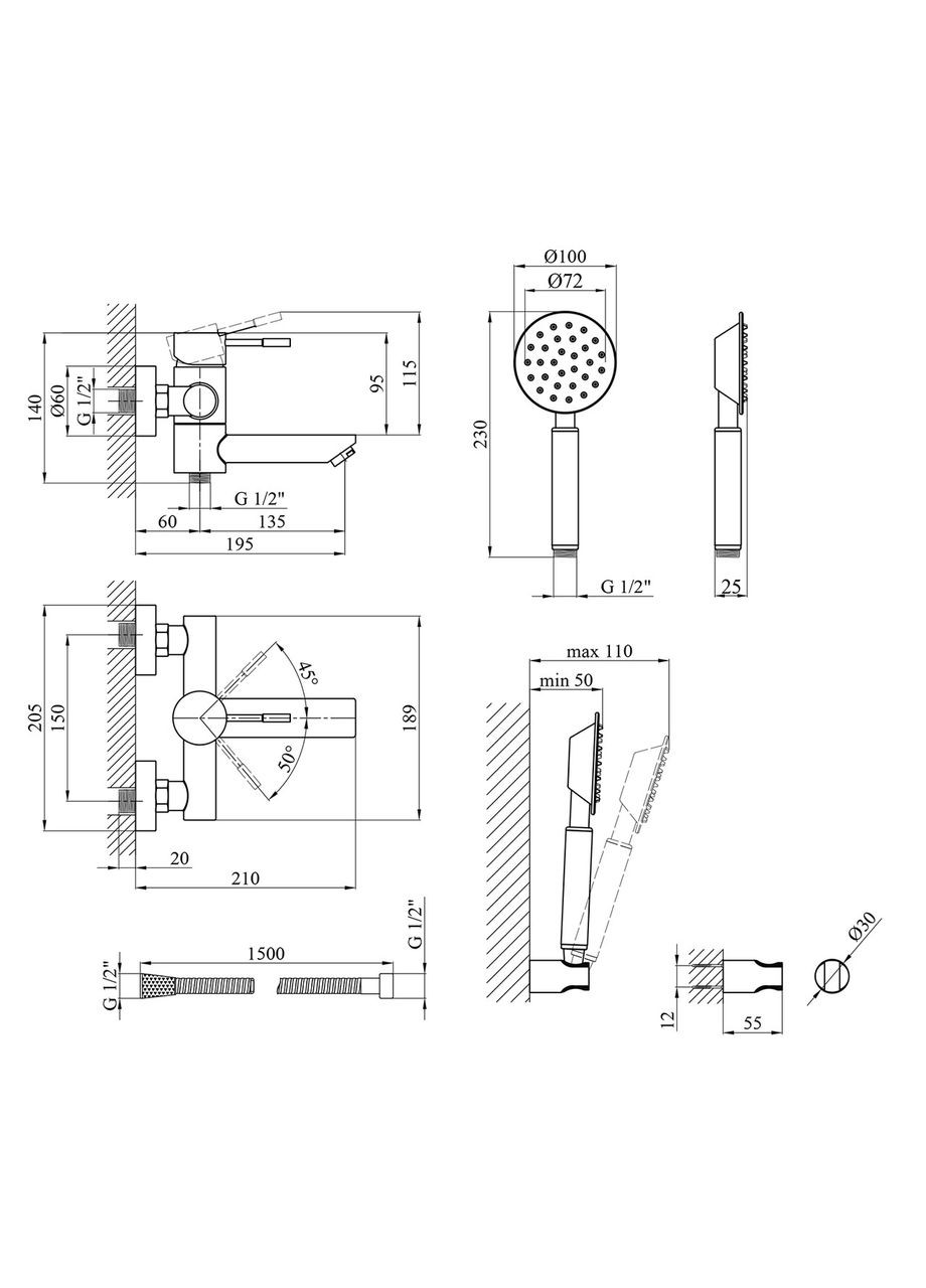 Смеситель для ванны KRP Edelstahl Klassisch - ESG060 Kroner (368583296)