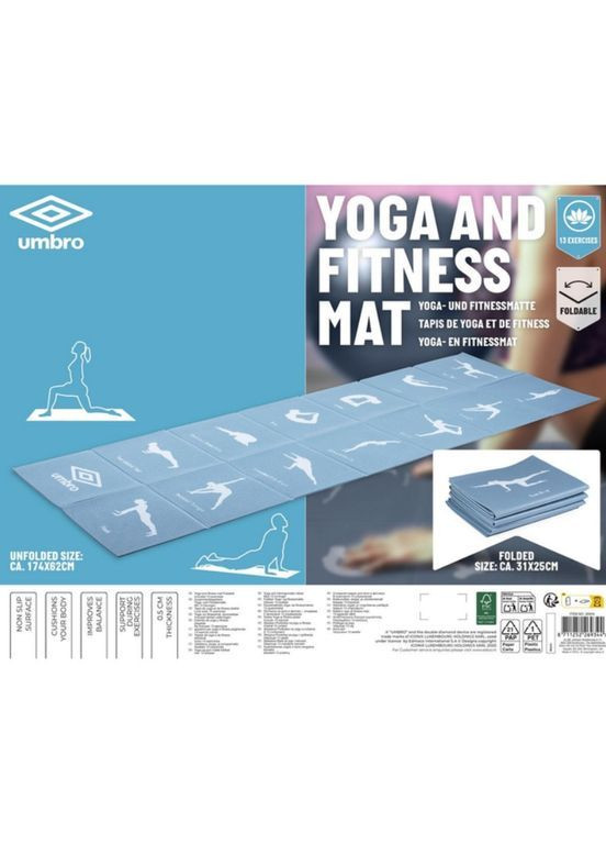 Килимок для фітнесу, йоги розкладний Umbro (364465483)