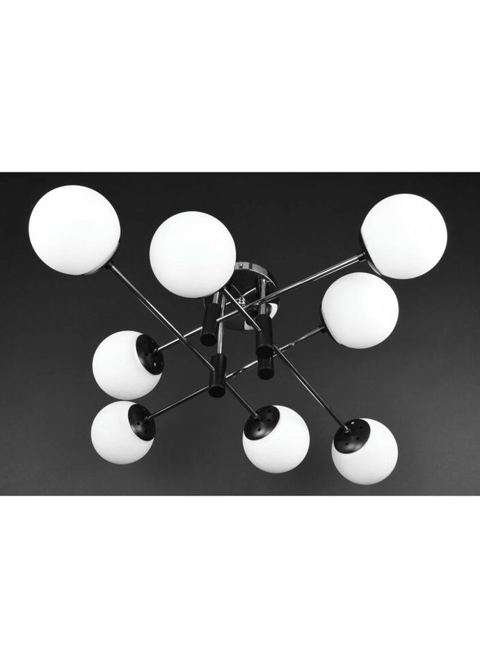 Люстра потолочная на 8 лампочек 27207 Черный 26х83х83 см. Sunnysky (324396729)