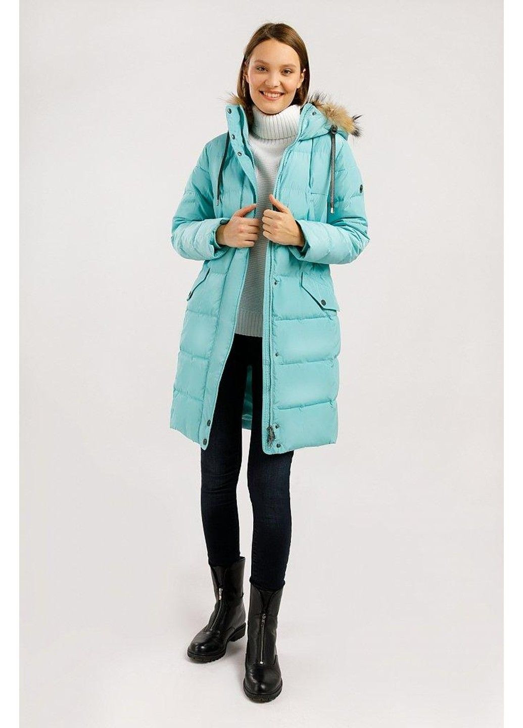 Бірюзова зимня зимова куртка w19-11029-136 Finn Flare