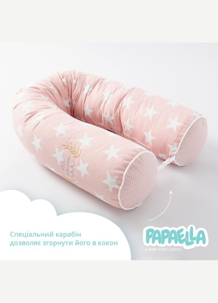 Бортик валик защитный мультифункциональный PAPAELLA 60х15 см, 120х15 см, детская кроватка, пудра IDEIA (302975669)