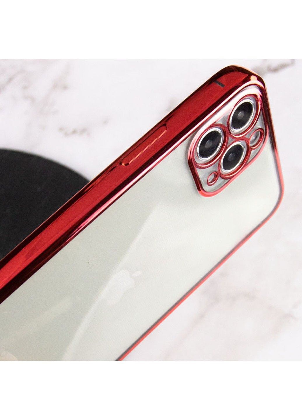 Прозрачный силиконовый чехол глянцевая окантовка Full Camera для Apple iPhone 11 Pro (5.8") Epik (292733380)