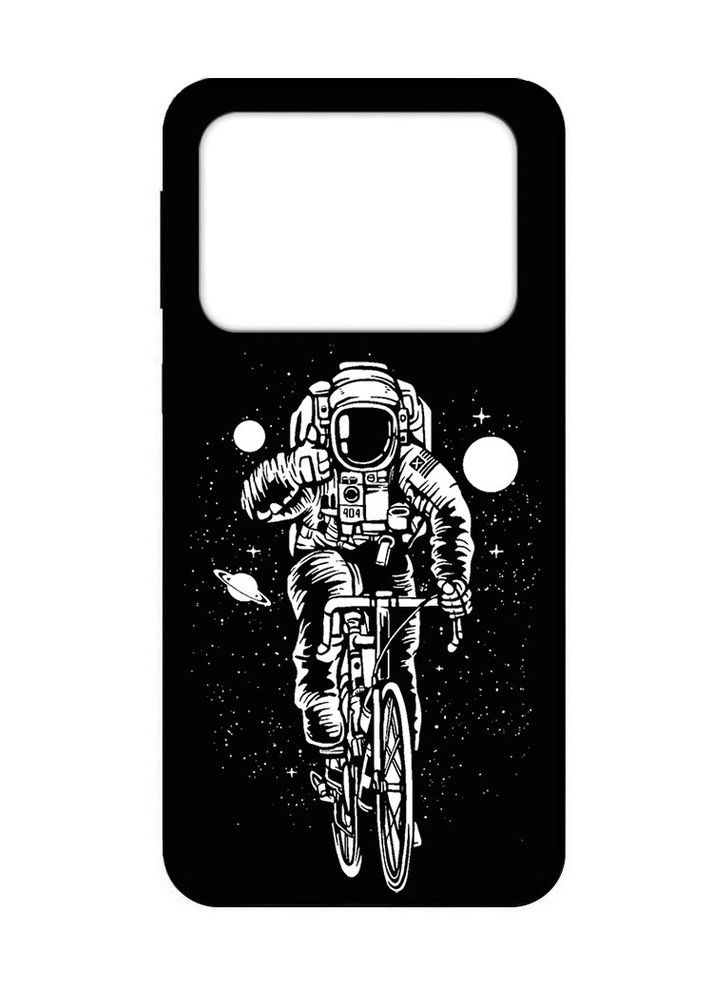 Матовый чехол на Xiaomi Poco X4 Pro 5G Космонавт на велосипеде (принт 399) Creative (355394744)
