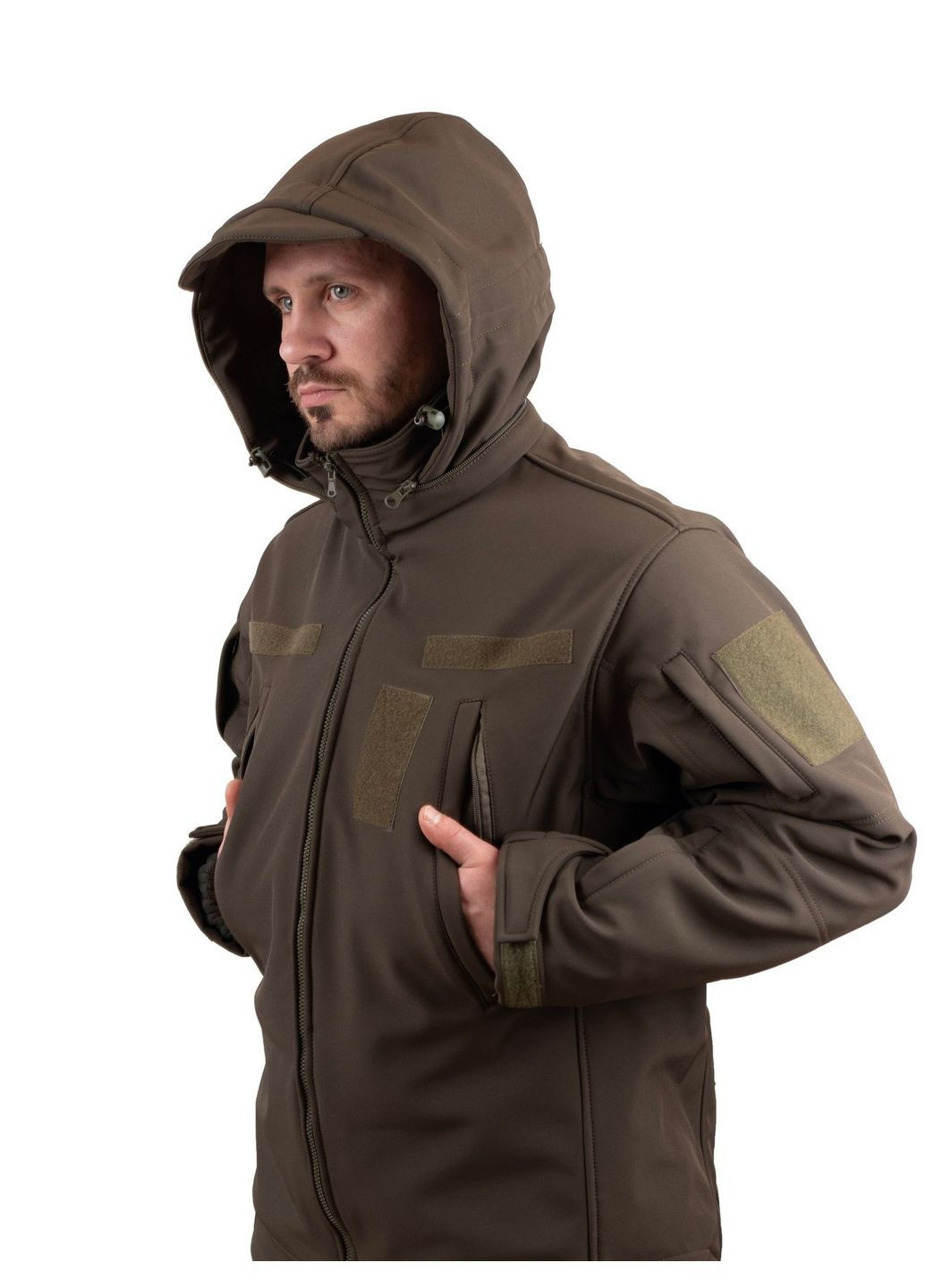 Куртка с флисовой кофтой Softshell, Dark olive, Vik-Tailor (372445396)