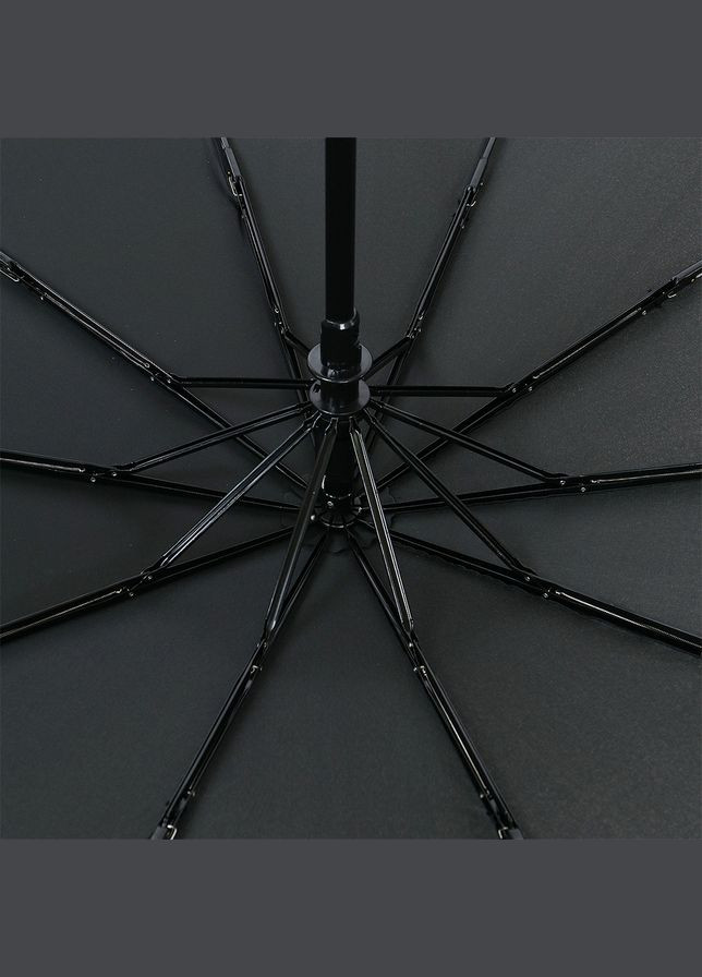 Чёрный 10 спиц крепкий большой мужской зонт (полный автомат) арт. t31870 Trust большой система антиветер, система антишторм (298426248)