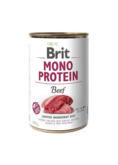 Влажный корм для собак Mono Protein с говядиной 400 г (8595602529766) Brit (279572631)