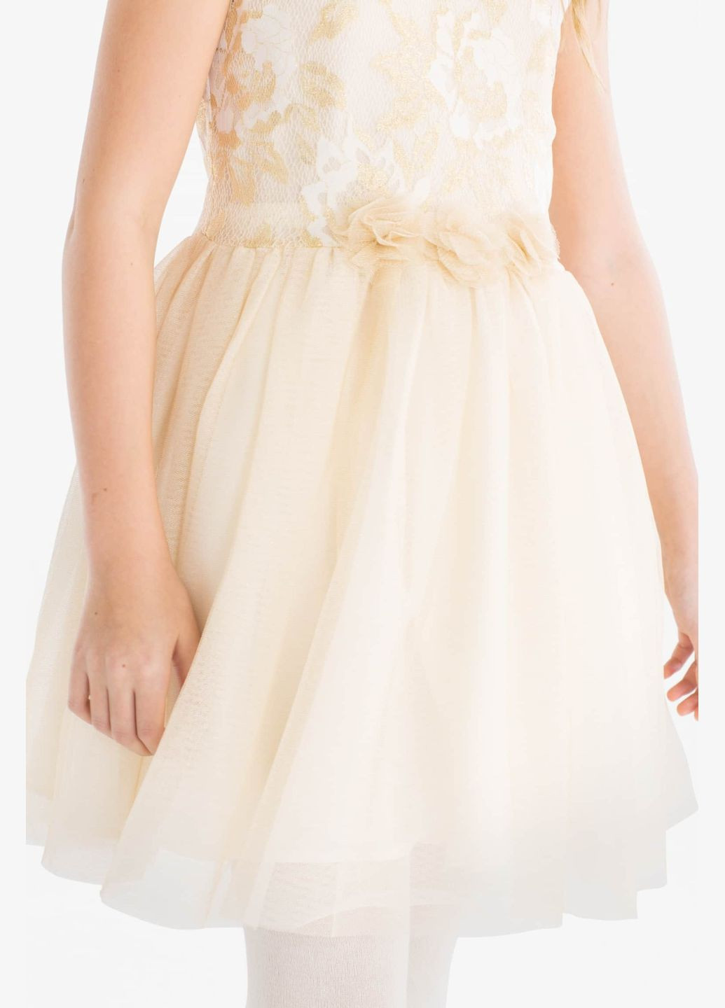 Бежевое нарядное платье для девочки 116 размер бежевое 2005358 C&A (289715805)